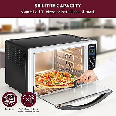 Borosil DigiPro 38 L Digital Oven Toaster & Grill, Convection Mode, 6 Pre-set Menus, Temperature Control, Chrome Borosil DigiPro 38 L Digital Oven Toaster & Grill, Convection Mode, 6 Pre-set Menus, Temperature Control, Chrome
