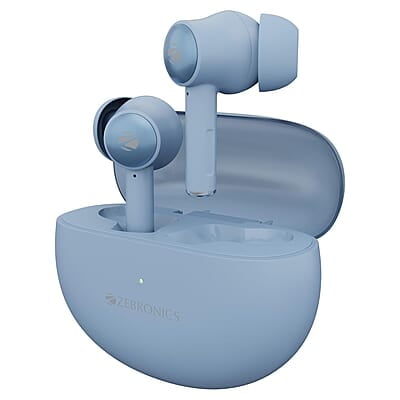 ZEBRONICS MIST in-Ear Wireless Earbuds, with up-to 27 Hours Backup, Environmental Noise Cancellation (ENC), Gaming Mode, Touch Control, Voice Assistant Support, Splash Proof Design