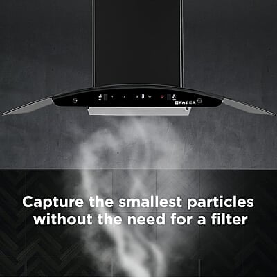 Faber 90cm 1200 m3/hr, Autoclean Chimney Filterless Touch & Gesture Control Faber 90cm 1200 m3/hr, Autoclean Chimney Filterless Touch & Gesture Control