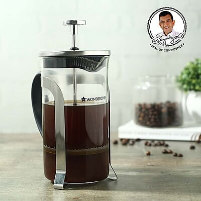 Wonderchef Regalia French Press Coffee Maker Brews in just 3 minutes 600ml Wonderchef Regalia French Press Coffee Maker Brews in just 3 minutes 600ml