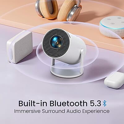 Portronics Beem 440 Smart LED Projector with 720p HD Resolution 2000 Lumens, Screen Mirroring, 3 Watts Speaker