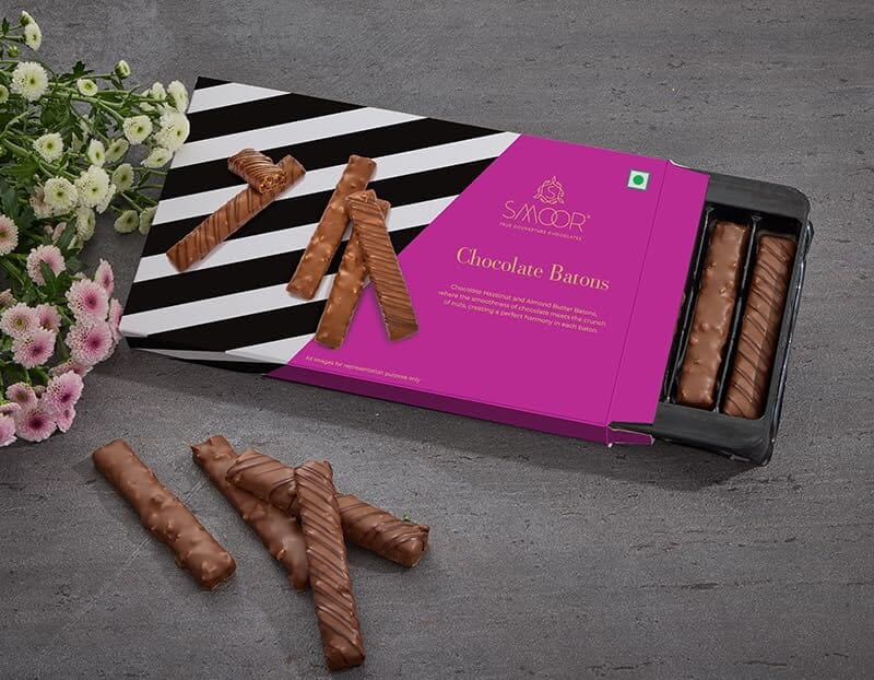 SMOOR Premium Chocolate Batons Creamy Couverture Chocolate Covered Sticks With Real Almond & Hazelnut SMOOR Premium Chocolate Batons Creamy Couverture Chocolate Covered Sticks With Real Almond & Hazelnut
