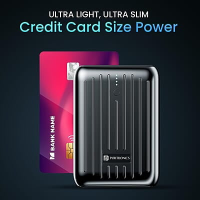 Portronics Zapcell 10k 10000mAh 22.5W Pocket Size Powerbank With Compact And Light Weight Design Portronics Zapcell 10k 10000mAh 22.5W Pocket Size Powerbank With Compact And Light Weight Design