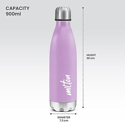 MILTON Shine 1000 Stainless Steel Water Bottle, 900 ml Single walled Leak Proof MILTON Shine 1000 Stainless Steel Water Bottle, 900 ml Single walled Leak Proof