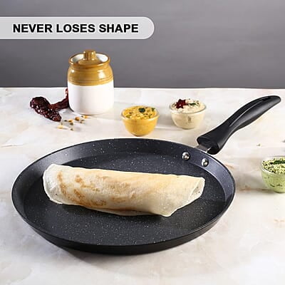 Wonderchef Duralite Die-cast 28 cm Dosa Tawa 5 Layer Healthy Duramax Non-Stick Coating Wonderchef Duralite Die-cast 28 cm Dosa Tawa 5 Layer Healthy Duramax Non-Stick Coating