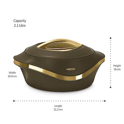 MILTON Pearl 2500 Inner Stainless Steel Casserole, 2.1 litres, Dark Brown MILTON Pearl 2500 Inner Stainless Steel Casserole, 2.1 litres, Dark Brown