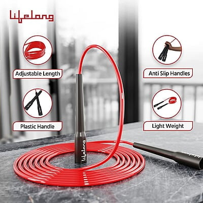 Lifelong LLSR01 Skipping Rope for Men, Women & Children - Jump Rope for Exercise Workout & Weight Loss Lifelong LLSR01 Skipping Rope for Men, Women & Children - Jump Rope for Exercise Workout & Weight Loss