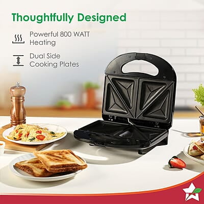 Wonderchef Ultima Sandwich Maker 800 Watt LED indicator Non-stick Coated Plates Wonderchef Ultima Sandwich Maker 800 Watt LED indicator Non-stick Coated Plates