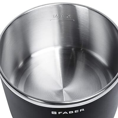 Faber 1.2 Liter Multi Cooker with 700 watt, FMC 1.2 BK, Black, Small, (MC 1.2L) - Stainless Steel, Outer Lid Faber 1.2 Liter Multi Cooker with 700 watt, FMC 1.2 BK, Black, Small, (MC 1.2L) - Stainless Steel, Outer Lid