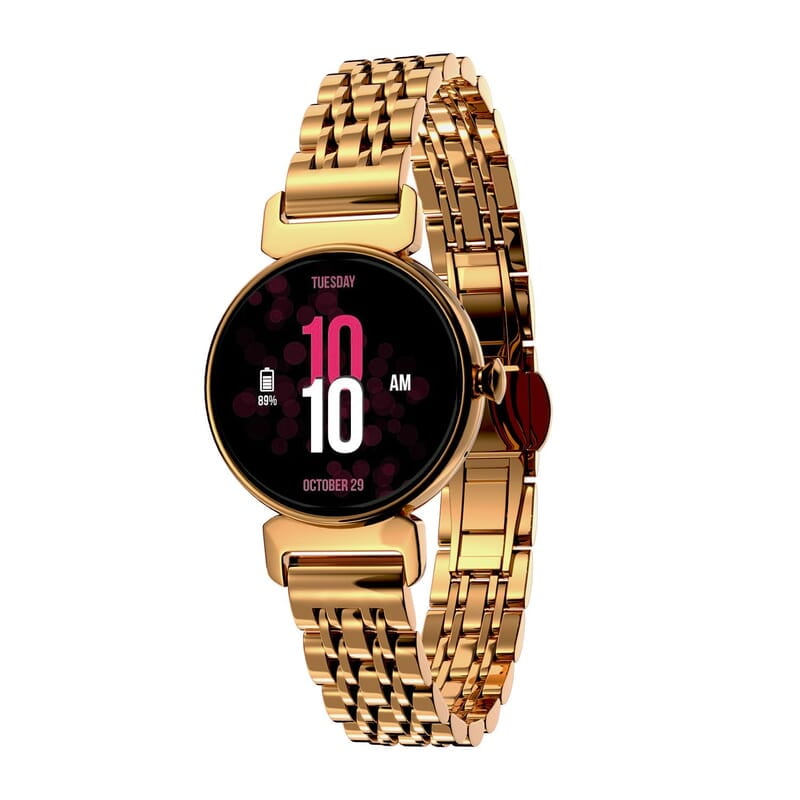 Vibez by Lifelong Ruby 1.04" AMOLED Smartwatch for Women with Metal Strap, Bluetooth Calling, 60 Hz, Voice Assistance Vibez by Lifelong Ruby 1.04" AMOLED Smartwatch for Women with Metal Strap, Bluetooth Calling, 60 Hz, Voice Assistance