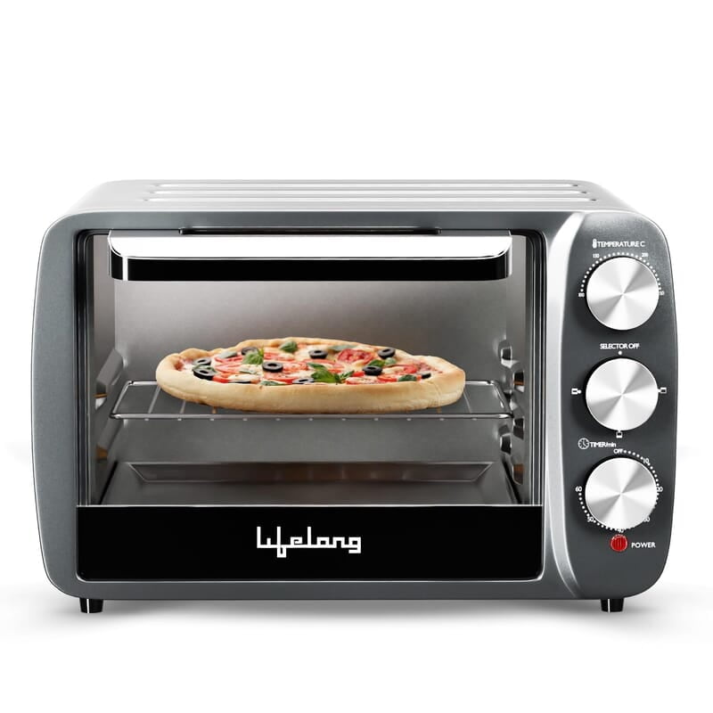 Lifelong OTG 19 Litre for Kitchen with Barbeque Tray - 1300W Oven Toaster Griller Machine Electric Lifelong OTG 19 Litre for Kitchen with Barbeque Tray - 1300W Oven Toaster Griller Machine Electric