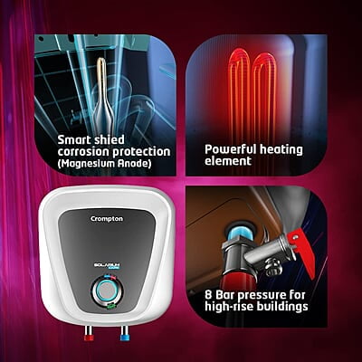 Crompton Solarium Care 15-L 5 Star Storage Water Heater (Geyser) with Rust Proof Plastic Body