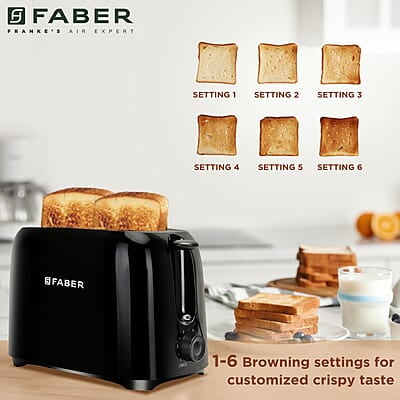 Faber FT 900W BK 900-Watt 2-Slice Pop-up Toaster (Black) Faber FT 900W BK 900-Watt 2-Slice Pop-up Toaster (Black)