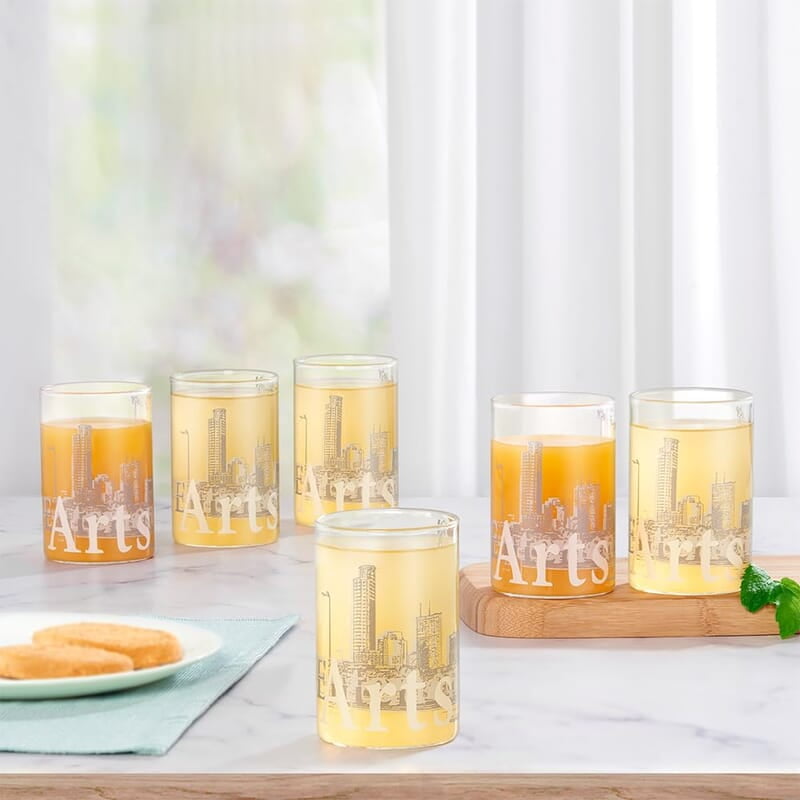 Borosil Artisan Roma 295 ml 6 pcs Set Transparent Drinking Glass |Borosilicate Glass Tumblers for Water, Cold Drinks, Juice| Flame Proof, Microwave & Dishwasher Safe | for Daily use & Gifting Borosil Artisan Roma 295 ml 6 pcs Set Transparent Drinking Glass |Borosilicate Glass Tumblers for Water, Cold Drinks, Juice| Flame Proof, Microwave & Dishwasher Safe | for Daily use & Gifting