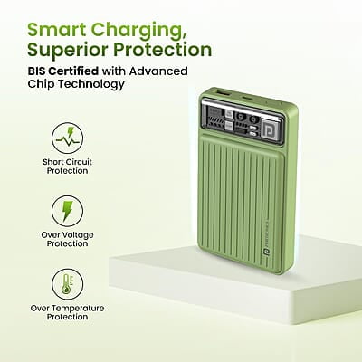Portronics Luxcell Mini 10K Advanced 10000 mAh Smallest Power Bank with 22.5W Max Output