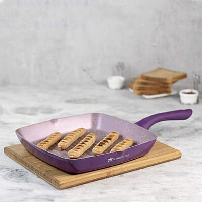 Wonderchef Royal Velvet 20cm Grill Pan Virgin Aluminium 3 mm thick Wonderchef Royal Velvet 20cm Grill Pan Virgin Aluminium 3 mm thick