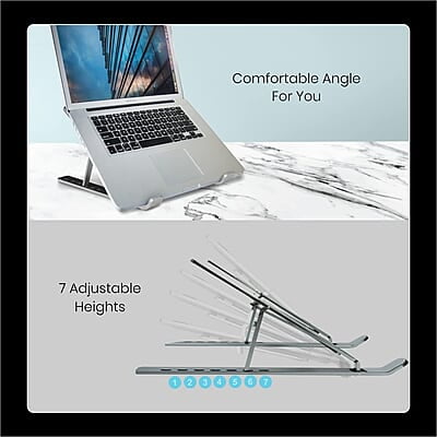 Portronics My Buddy K2 Portable Laptop stand with 7 Adjustable Level, Ergonomic Design, Multifunctional for All Laptops Portronics My Buddy K2 Portable Laptop stand with 7 Adjustable Level, Ergonomic Design, Multifunctional for All Laptops