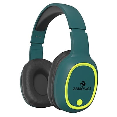 ZEBRONICS Thunder Bluetooth 5.3 Wireless Over ear Headphones with 60H Backup, Gaming Mode, Dual Pairing, ENC, AUX, Micro SD, Voice Assistant, Comfortable Earcups, Call Function ZEBRONICS Thunder Bluetooth 5.3 Wireless Over ear Headphones with 60H Backup, Gaming Mode, Dual Pairing, ENC, AUX, Micro SD, Voice Assistant, Comfortable Earcups, Call Function