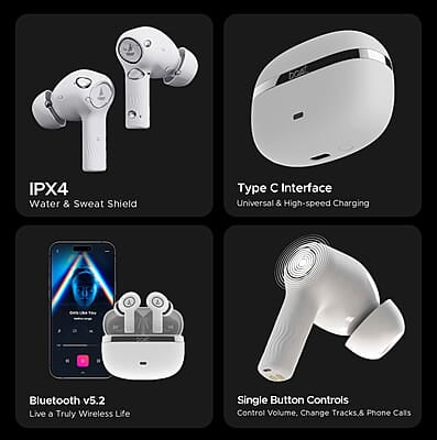 boAt Nirvana Ion TWS Earbuds with 120 HRS Playback(24hrs/Charge), Crystal Bionic Sound with Dual EQ Modes, Quad Mics ENx™ Technology, Low Latency(60ms), in Ear Detection boAt Nirvana Ion TWS Earbuds with 120 HRS Playback(24hrs/Charge), Crystal Bionic Sound with Dual EQ Modes, Quad Mics ENx™ Technology, Low Latency(60ms), in Ear Detection