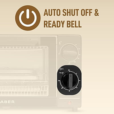 Faber 9L 1000W OTG Bake, Toast, Grill | Upper & Lower SS Heating Auto-Shut Off, Ready Bell Faber 9L 1000W OTG Bake, Toast, Grill | Upper & Lower SS Heating Auto-Shut Off, Ready Bell