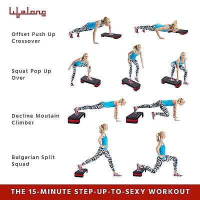 Lifelong Polypropylene Adjustable Home Gym Exercise Fitness Stepper for Exercise Lifelong Polypropylene Adjustable Home Gym Exercise Fitness Stepper for Exercise