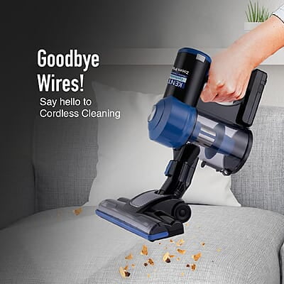 KENT Zoom Plus Vacuum Cleaner  150W  Battery Operated, Rechargeable, Cordless & Hoseless  Bagless Design  Cyclone5 Technology Washable HEPA Filter Multi Nozzle Operation