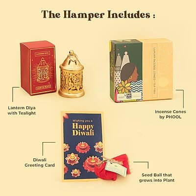 Eat Better Co Prakriti Diwali Gift Hamper with Jute Tray - 10 Item Gift Pack - Dry Fruits Laddoo, Chocolate Coated Nuts with Phool Incense Cones & Lanten Diya | Diwali Gift Box for Friends & Family Eat Better Co Prakriti Diwali Gift Hamper with Jute Tray - 10 Item Gift Pack - Dry Fruits Laddoo, Chocolate Coated Nuts with Phool Incense Cones & Lanten Diya | Diwali Gift Box for Friends & Family