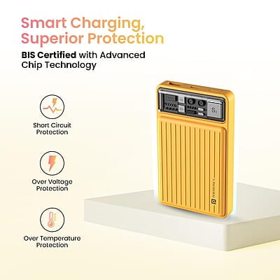 Portronics Luxcell Mini 10K Advanced 10000 mAh Smallest Power Bank with 22.5W Max Output