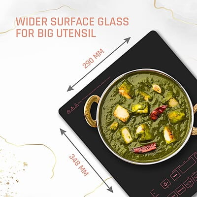 Crompton Instaserve 2000 W Induction Cooktop with 11 Feather Touch Buttons Crompton Instaserve 2000 W Induction Cooktop with 11 Feather Touch Buttons