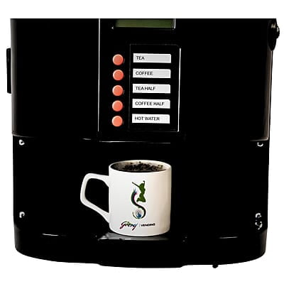 Godrej Vending Godrej Ecostar Coffee Tea Vending Machine Two Canisters Based Tabletop Automatic Instant Premix Brews