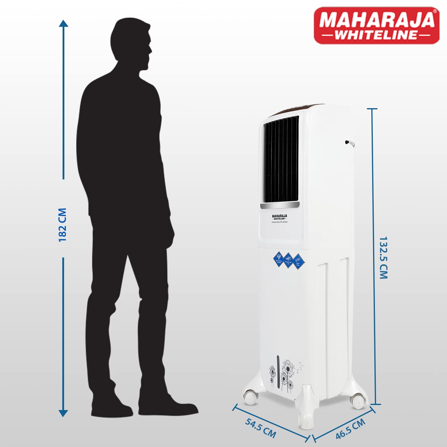 Maharaja White line Blizzard Deco 55, Air cooler Remote, Maharaja White line Blizzard Deco 55, Air cooler Remote,