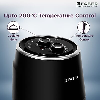 Faber 1300W, 2Liter Hot Air Fryer (FAF 2.0 BK) Black, Small Faber 1300W, 2Liter Hot Air Fryer (FAF 2.0 BK) Black, Small