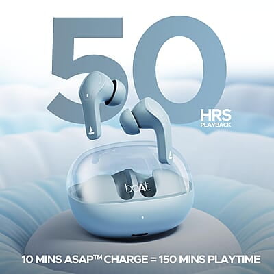 boAt Airdopes 311 Pro w/Up to 50 HRS Playtime, ASAP Charge(10min=150 Mins), Dual Mics w/ENx Tech, Transparent ID, 50 ms Low-Latency Beast Mode, IPX4 Truly Wireless in Ear Earbuds boAt Airdopes 311 Pro w/Up to 50 HRS Playtime, ASAP Charge(10min=150 Mins), Dual Mics w/ENx Tech, Transparent ID, 50 ms Low-Latency Beast Mode, IPX4 Truly Wireless in Ear Earbuds