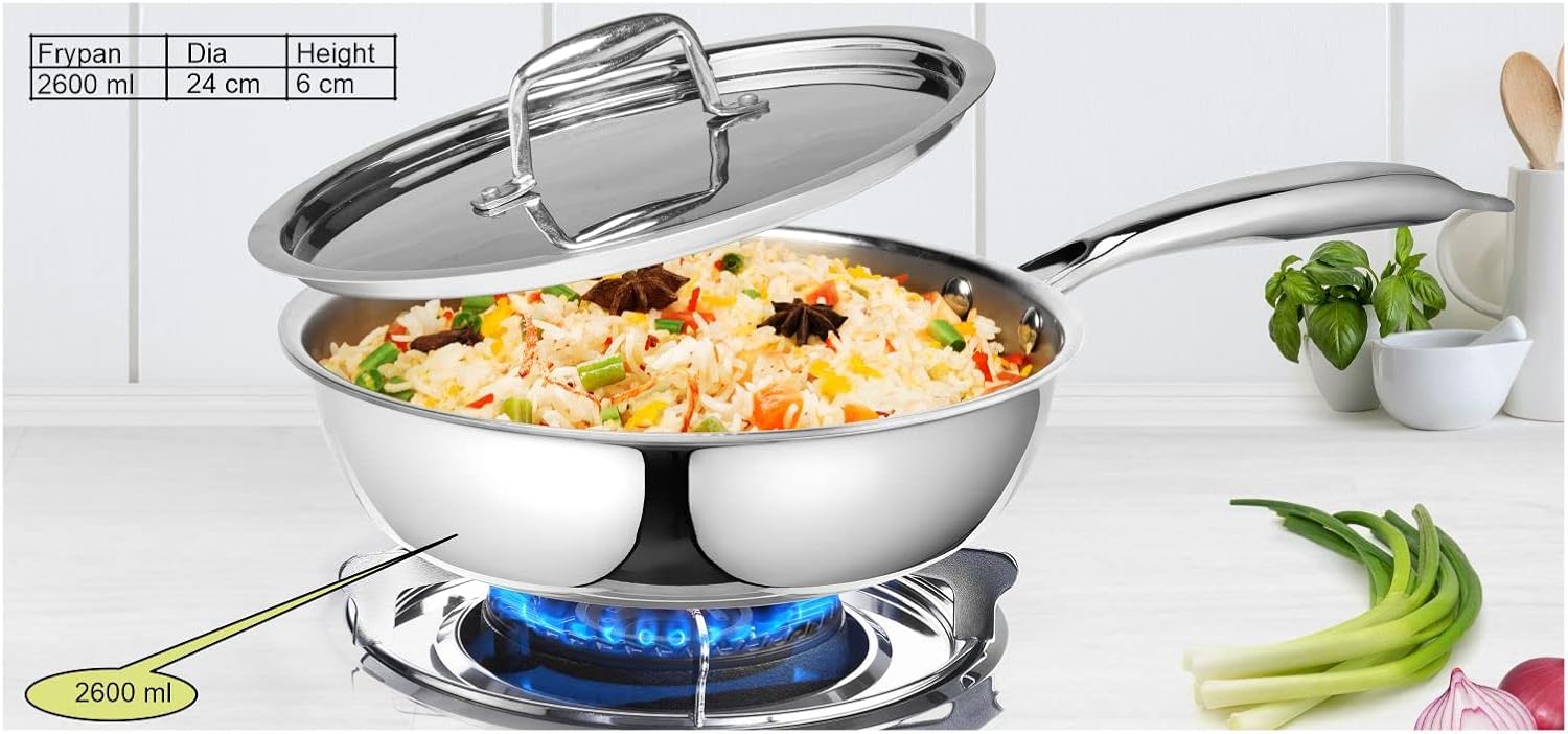Signora Ware Fry Pan With Lid 2600 ML (24 CM) Signora Ware Fry Pan With Lid 2600 ML (24 CM)