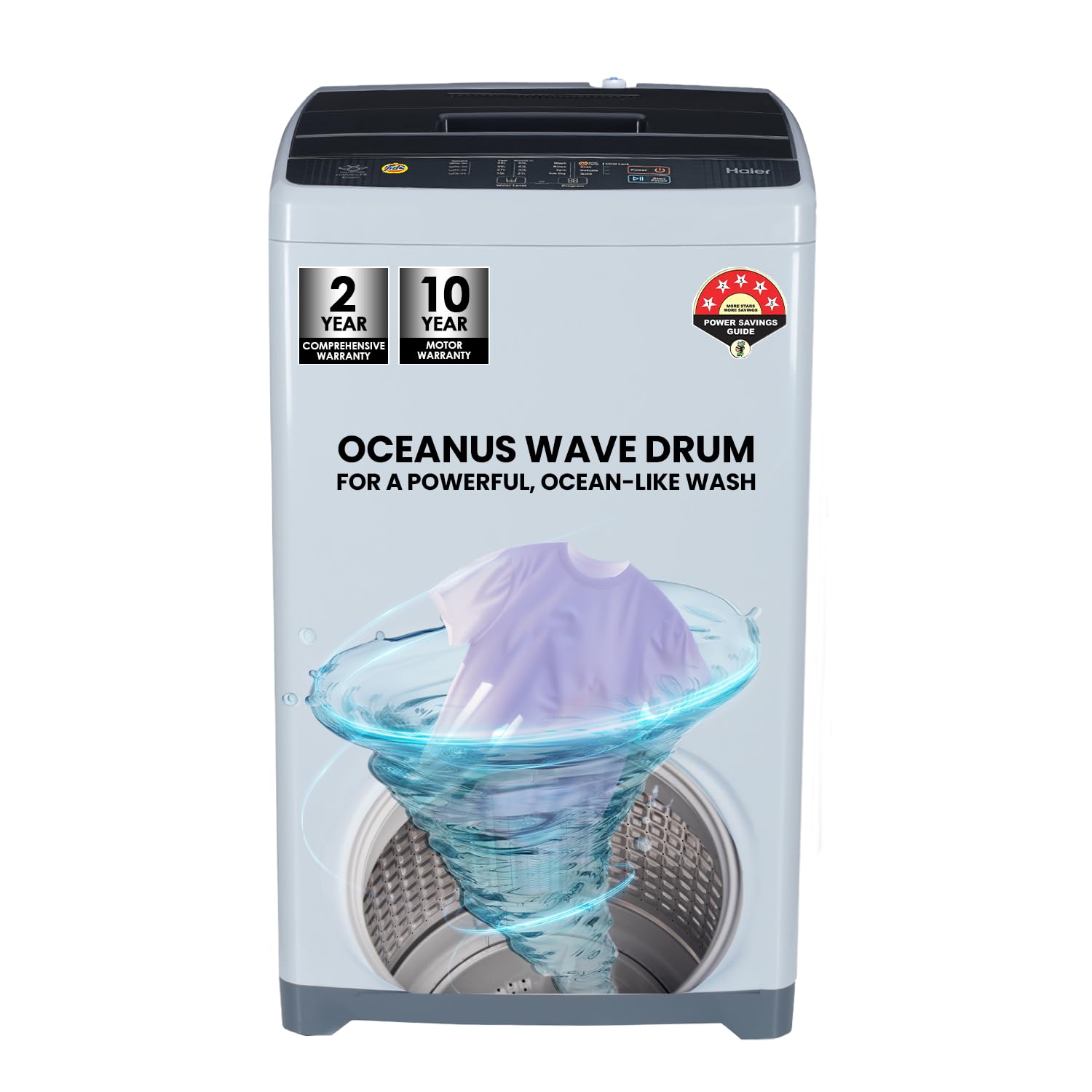 Haier 6.0 Kg 5 Star Oceanus Wave Technology Fully Automatic Top Loading Washing Machine