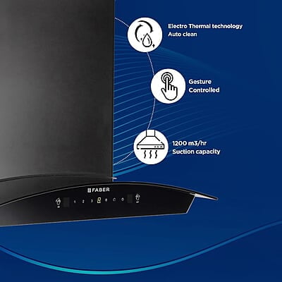 Faber 60 Cm Auto clean Chimney Free Installation Kit 1200 M3/Hr Filterless Faber 60 Cm Auto clean Chimney Free Installation Kit 1200 M3/Hr Filterless