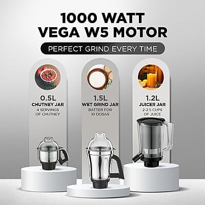 Preethi Zodiac 2.0 Mixer Grinder for Kitchen, 4 Jars 1000 Watt Mixie Preethi Zodiac 2.0 Mixer Grinder for Kitchen, 4 Jars 1000 Watt Mixie