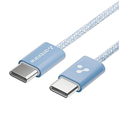 Ambrane 60W Type-C to Type-C Fast Charging Cable for Smartphones, Tablets, Laptops, iPhone 15 & Other Type C Devices, PD Technology, 480Mbps Data Sync, 1.2M (ABCC-60 Ambrane 60W Type-C to Type-C Fast Charging Cable for Smartphones, Tablets, Laptops, iPhone 15 & Other Type C Devices, PD Technology, 480Mbps Data Sync, 1.2M (ABCC-60
