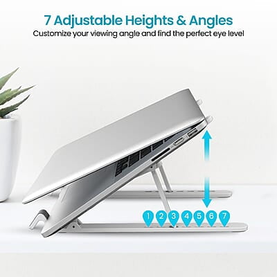 Portronics My Buddy K Lite Foldable Laptop Stand with Adjustable Heights, Anti-Slip Silicone Pads, Collapsible Design, 5 kg Max Weight Portronics My Buddy K Lite Foldable Laptop Stand with Adjustable Heights, Anti-Slip Silicone Pads, Collapsible Design, 5 kg Max Weight
