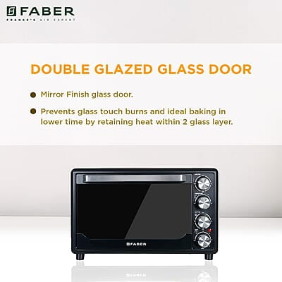 Faber 34 liter (DG) 1600 Watts OTG Bake, Toast, Roast, Grill 6 Functions, Upper & Lower Heating, Rotisserie, 360 Convection