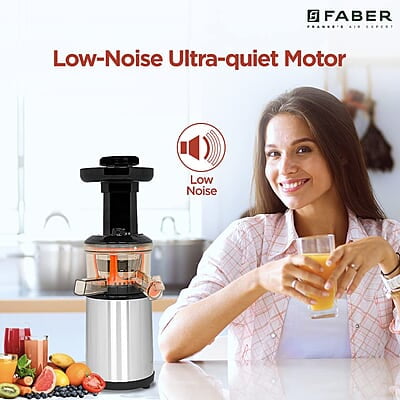 Faber Cold Press Slow Juicer, FSJ 150 R,with Powerful 150 watt motor, Black
