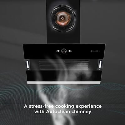 Faber 75 cm 1200 m3/hr Slant, Filterless Auto Clean Chimney talian Design (HOOD VERTIGO FL SC AC BK 75 Faber 75 cm 1200 m3/hr Slant, Filterless Auto Clean Chimney talian Design (HOOD VERTIGO FL SC AC BK 75