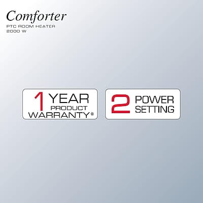 Havells Comforter Room Heater 2000 Watt with Overheat Protection, Adjustable Thermostat Control Knob Havells Comforter Room Heater 2000 Watt with Overheat Protection, Adjustable Thermostat Control Knob