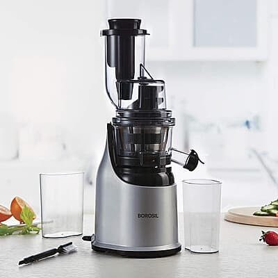 Borosil Health Pro Cold Press Slow Juicer, Portable Slow Juicer, Compact Design, For Fresh Fruits & Vegetables, 200 W Borosil Health Pro Cold Press Slow Juicer, Portable Slow Juicer, Compact Design, For Fresh Fruits & Vegetables, 200 W