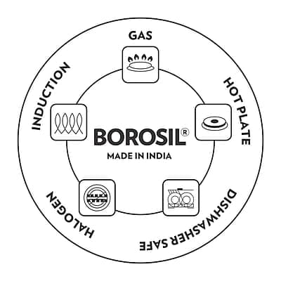 Borosil Stainless Steel Handi Casserole With Lid, Induction friendly, Impact Bonded Tri-ply Bottom, 2.9 L Borosil Stainless Steel Handi Casserole With Lid, Induction friendly, Impact Bonded Tri-ply Bottom, 2.9 L
