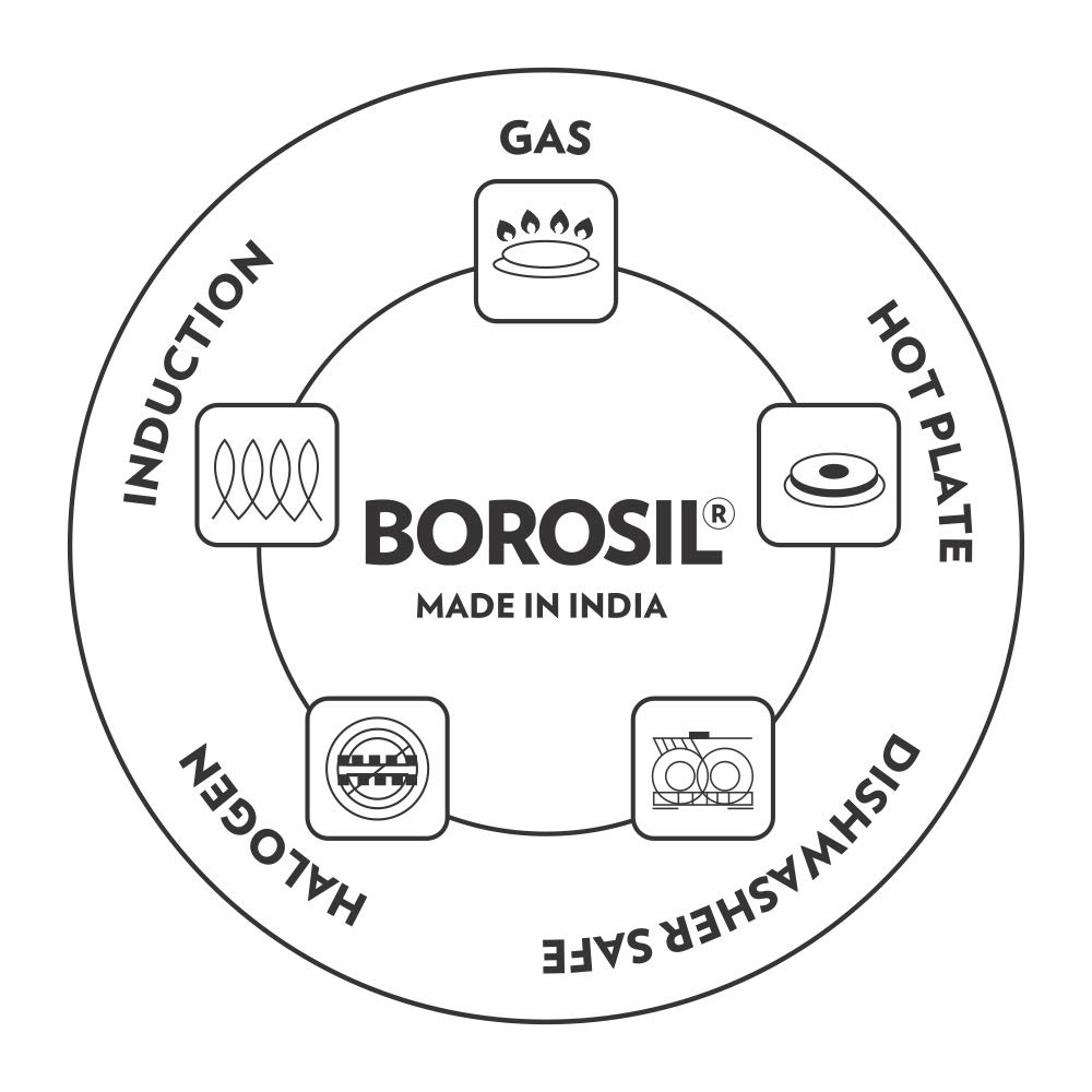 Borosil Stainless Steel Sauce Pan / Milk Pan / Tea Pan With Lid, Induction Friendly, Impact Bonded Tri-ply Bottom, 1.5 L