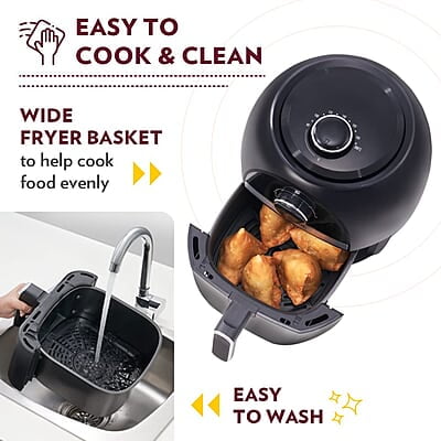 Borosil Best Air Fryer, Air Fryer for Home, Timer Selection, Adjustable Temp Control, 2.8 L Capacity Borosil Best Air Fryer, Air Fryer for Home, Timer Selection, Adjustable Temp Control, 2.8 L Capacity