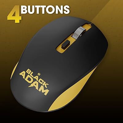 ZEBRONICS Jaguar Wireless Mouse (Black Adam), 2.4GHz with USB Nano Receiver, High Precision Optical Tracking, 4 Buttons, Metal Wheel, Ambidextrous, for PC/Mac/Laptop ZEBRONICS Jaguar Wireless Mouse (Black Adam), 2.4GHz with USB Nano Receiver, High Precision Optical Tracking, 4 Buttons, Metal Wheel, Ambidextrous, for PC/Mac/Laptop