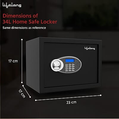 Lifelong Locker For Home&Office 34L-Digital Safe Locker Anti-Theft Alarm Electronic Keypad Lifelong Locker For Home&Office 34L-Digital Safe Locker Anti-Theft Alarm Electronic Keypad