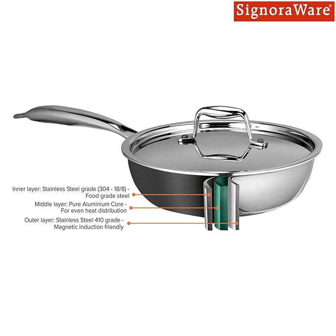Signora Ware Fry Pan With Lid 1450 ML (20 CM) Signora Ware Fry Pan With Lid 1450 ML (20 CM)
